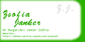 zsofia janker business card